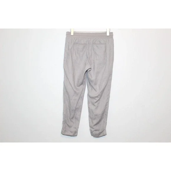 Athleta Bali Linen Ankle Pants Gray Lightweight Stretch Women's Size 8 H14016 - Picture 4 of 9